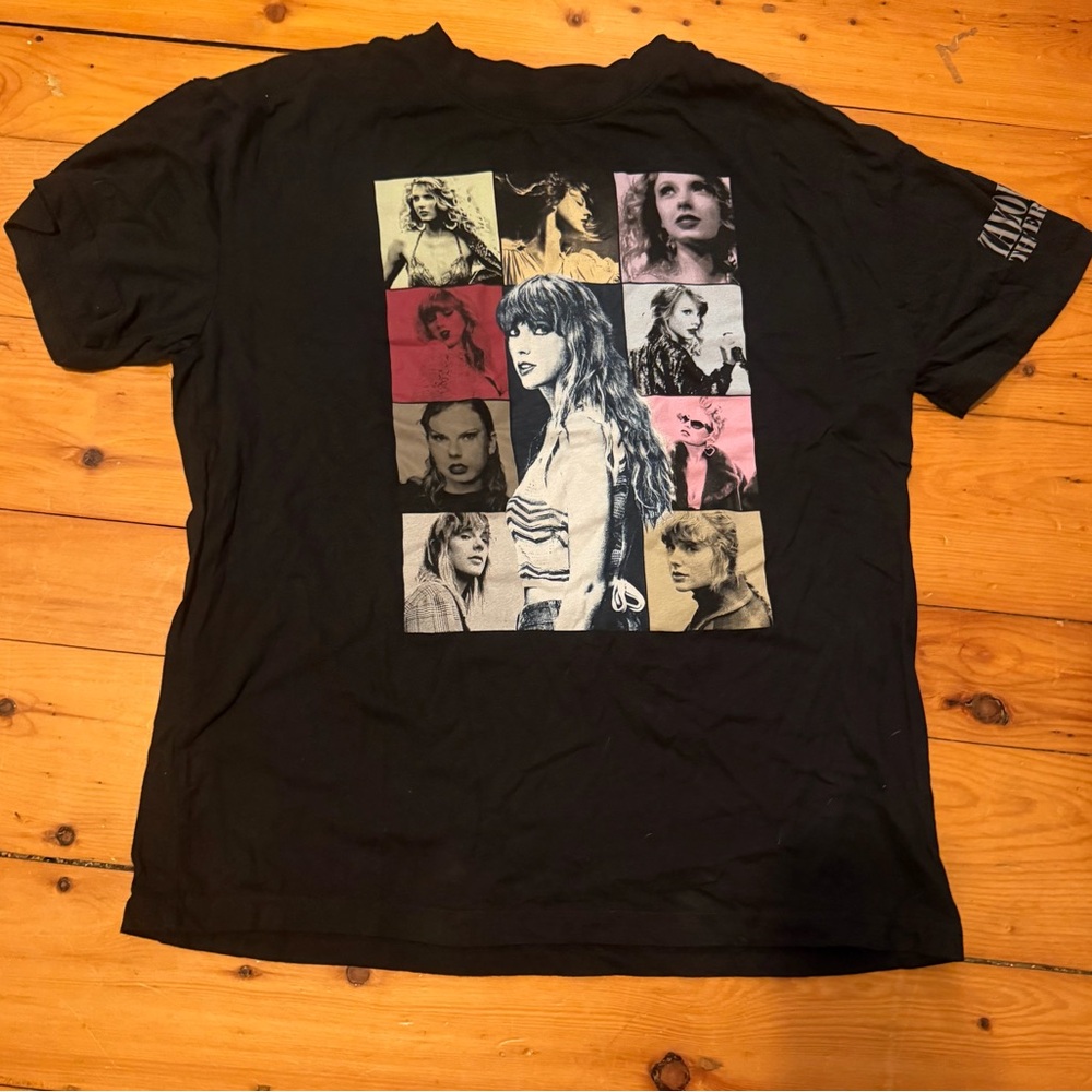 Taylor Swift Eras Tour Black Collage Tee
